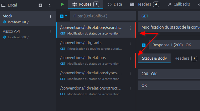 indicateur routes désactivées